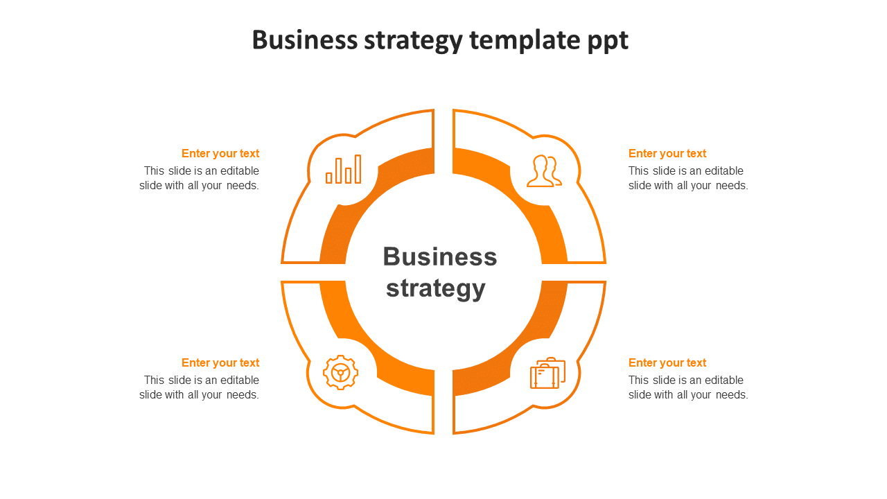 business strategy template ppt-orange